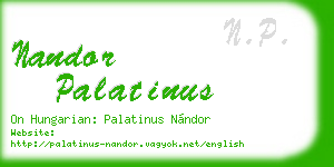 nandor palatinus business card